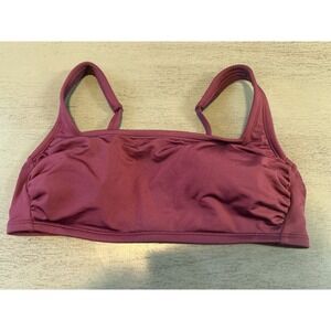 burgundy KONA SOL  swimsuit bikini top size small
